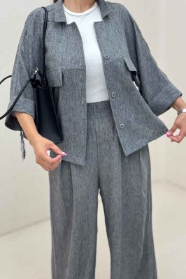 ست شومیز و شلوار لینن زارا ژیکال