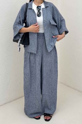 ست شومیز و شلوار لینن زارا ژیکال