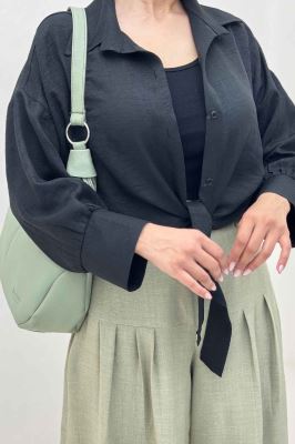 شومیز شانتون گره ای مچ دار