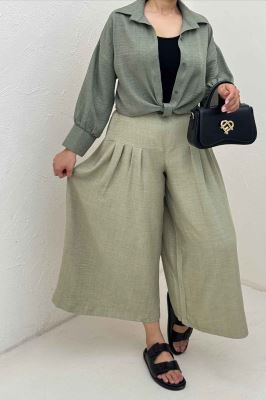 شومیز شانتون گره ای مچ دار