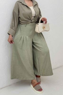 شومیز شانتون گره ای مچ دار