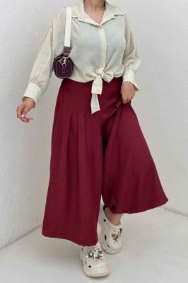 شومیز لینن زارا گره ای مچ دار