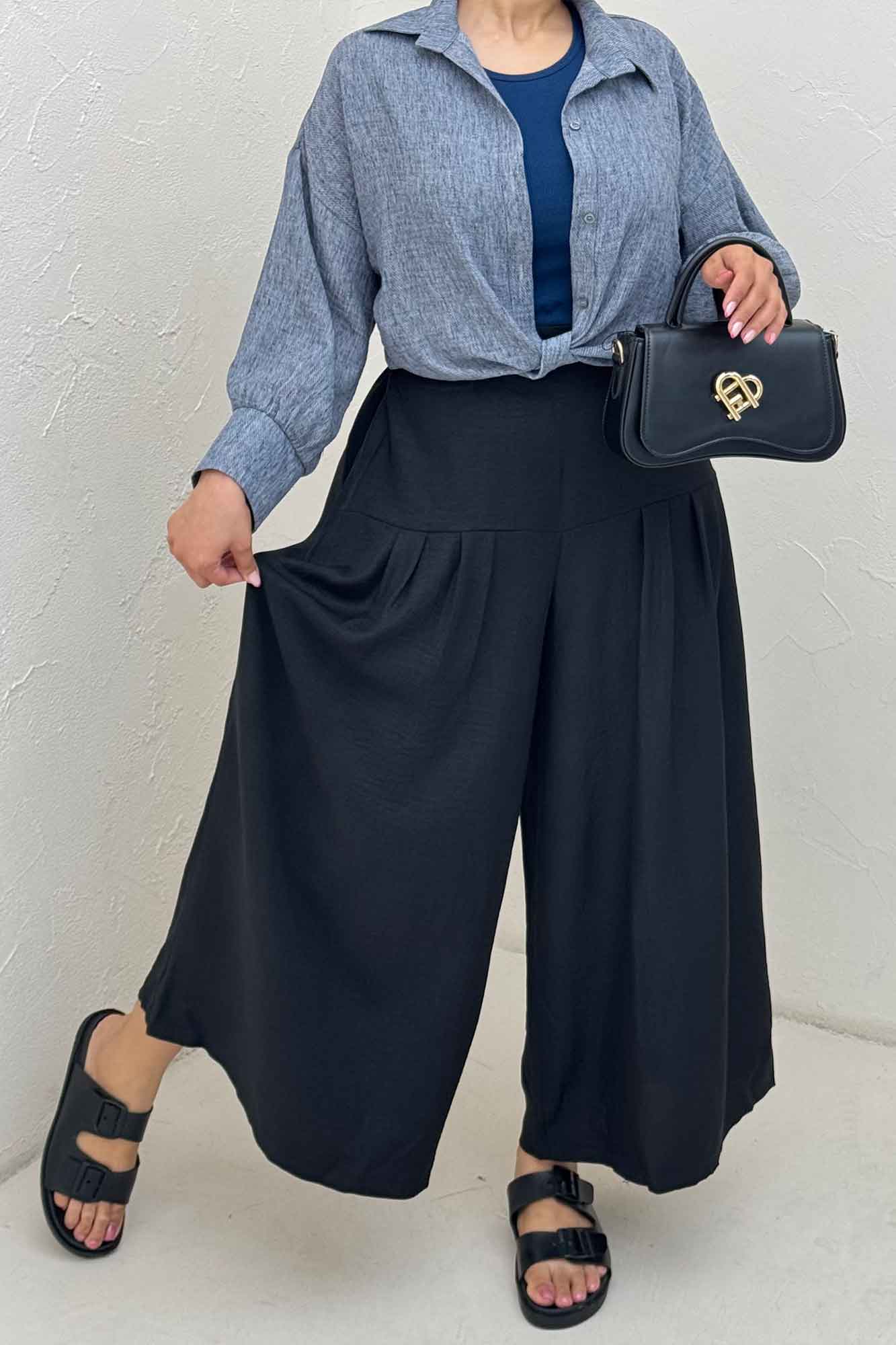 شومیز لینن زارا گره ای مچ دار