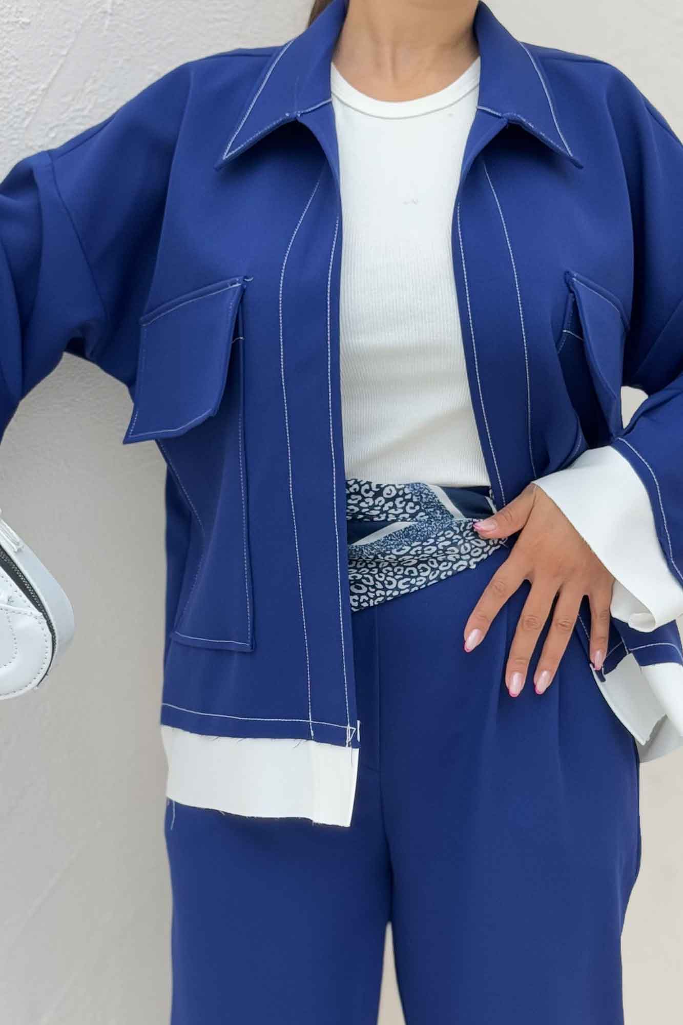 کت مازراتی دو جیب پاکتی پایین کات