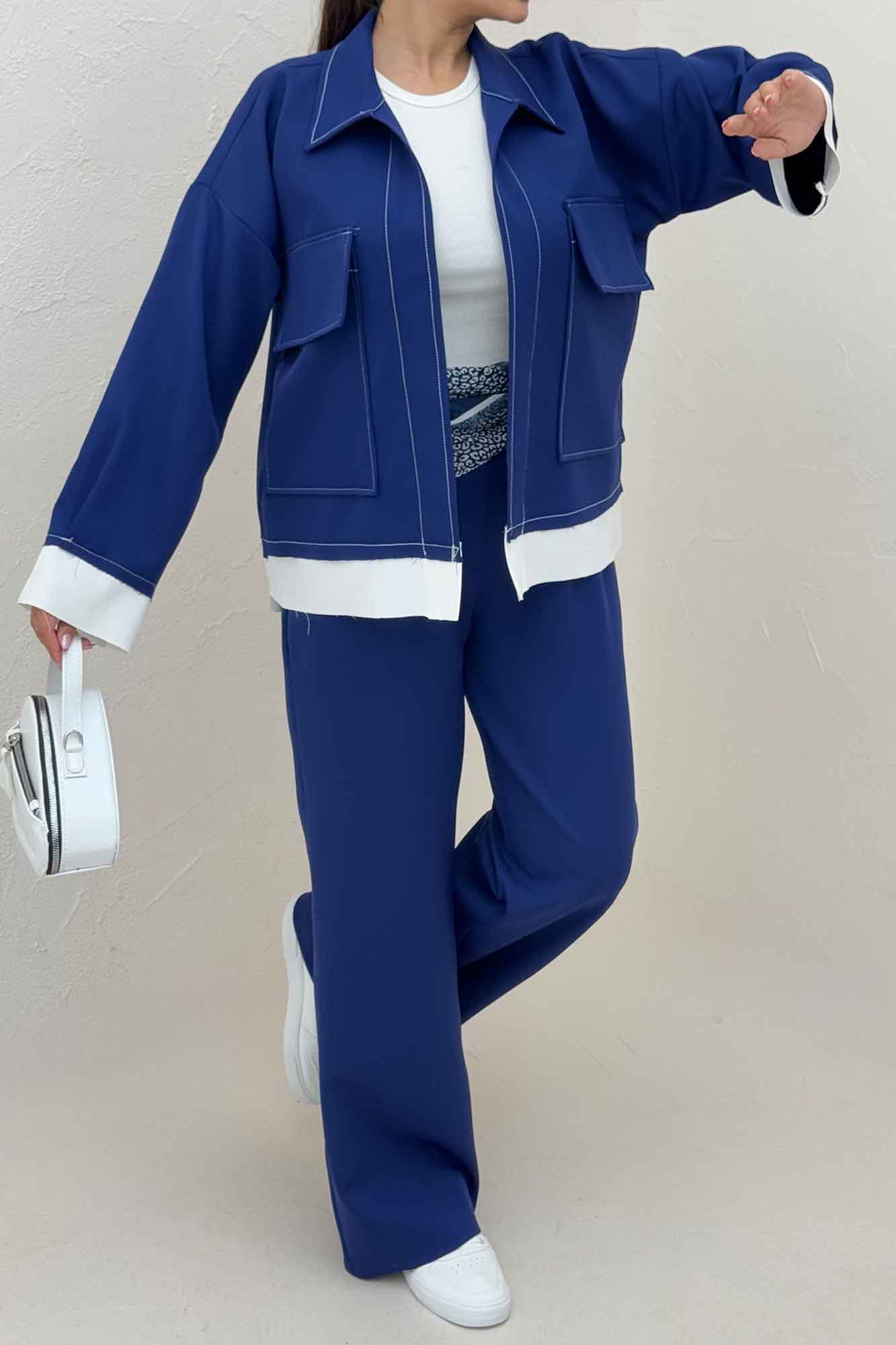 کت مازراتی دو جیب پاکتی پایین کات