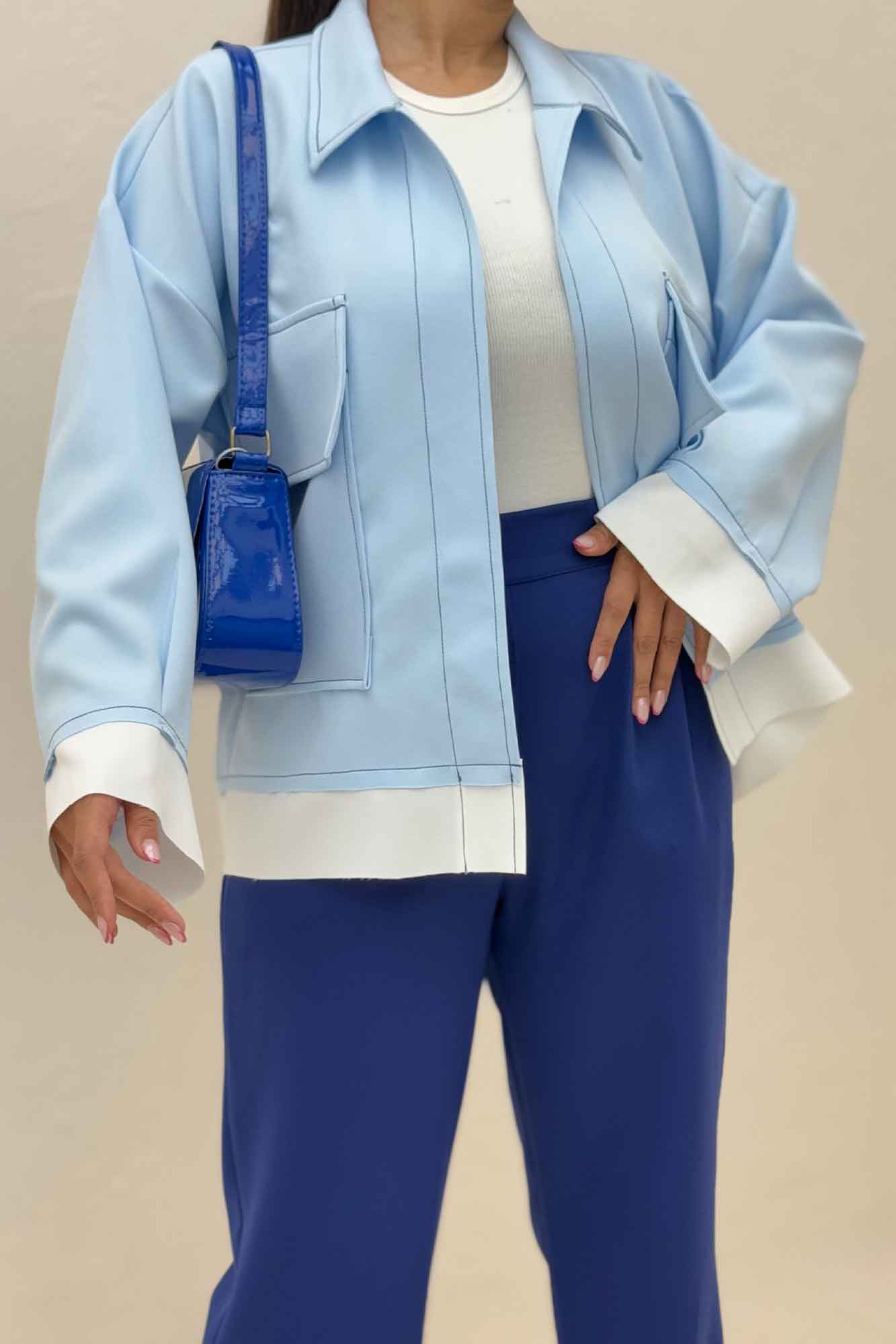 کت مازراتی دو جیب پاکتی پایین کات