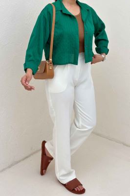 شومیز کراپ پلوتی تک جیب