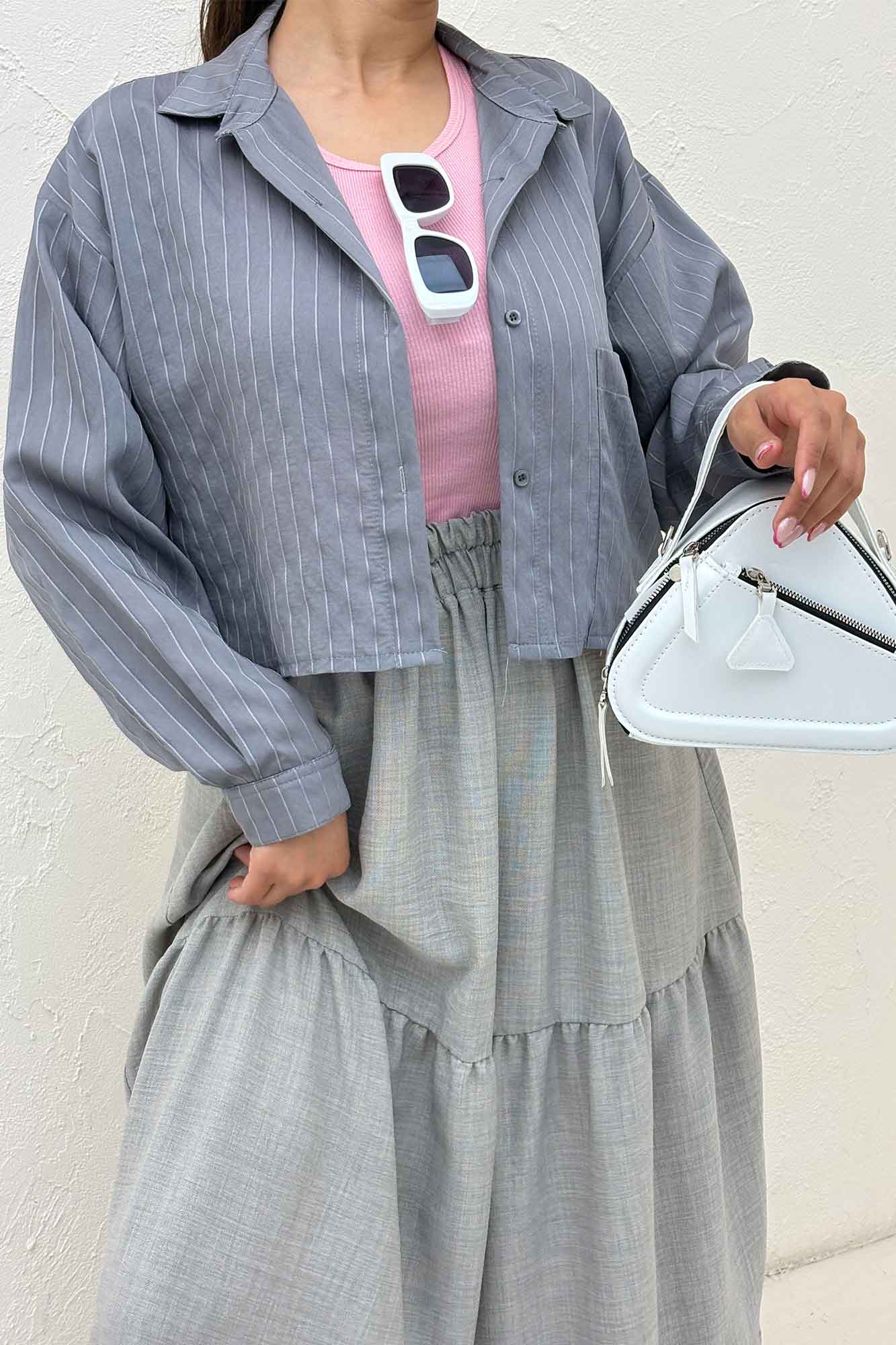 شومیز کراپ پلوتی تک جیب