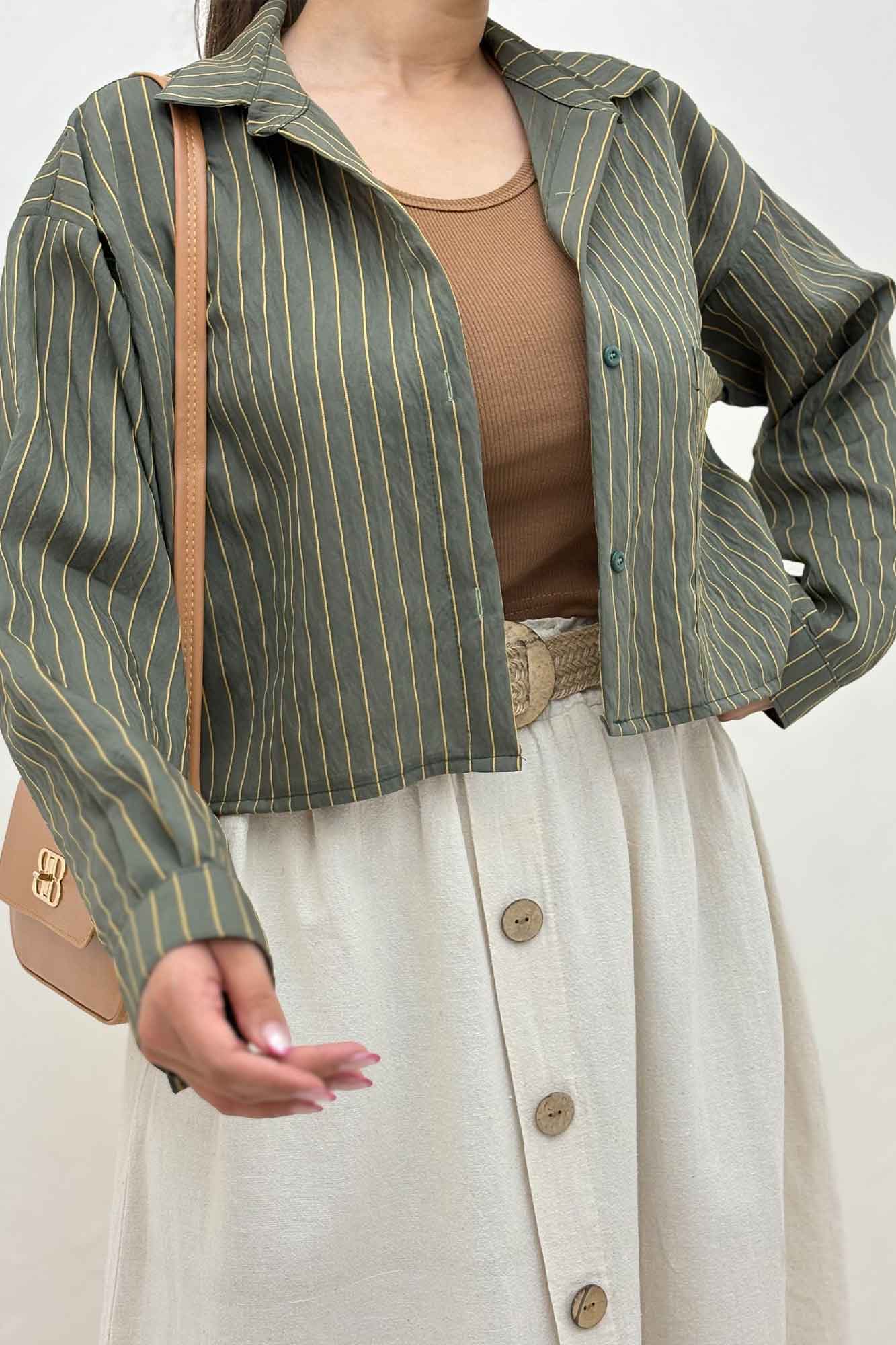 شومیز کراپ پلوتی تک جیب