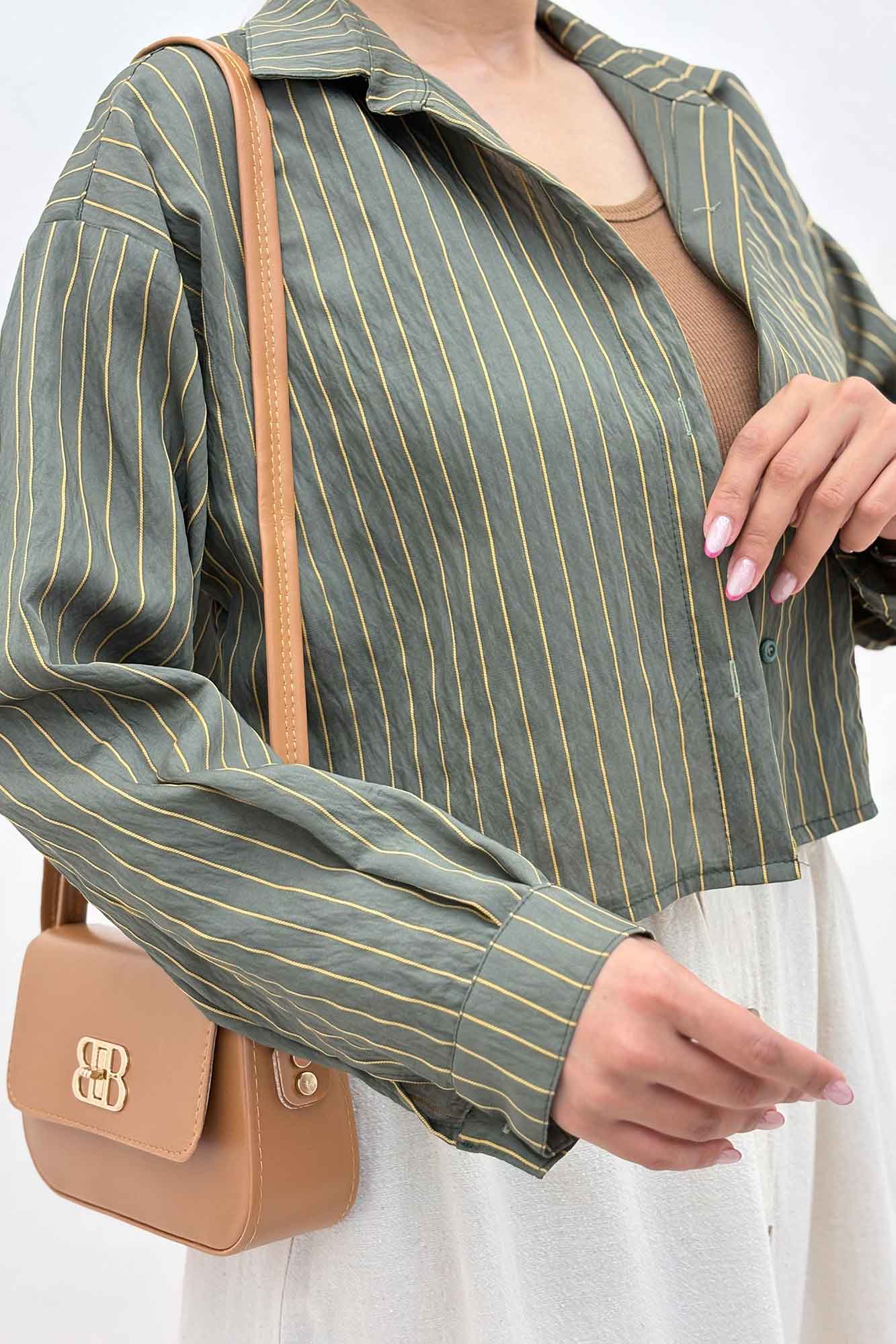 شومیز کراپ پلوتی تک جیب