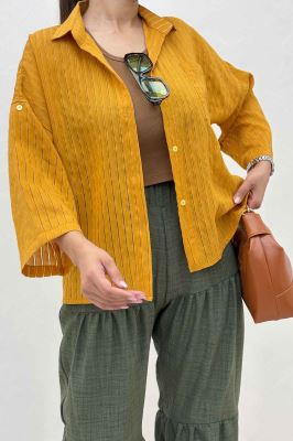 شومیز بغل چاک آستین پاگن سزار