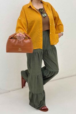 شومیز بغل چاک آستین پاگن سزار