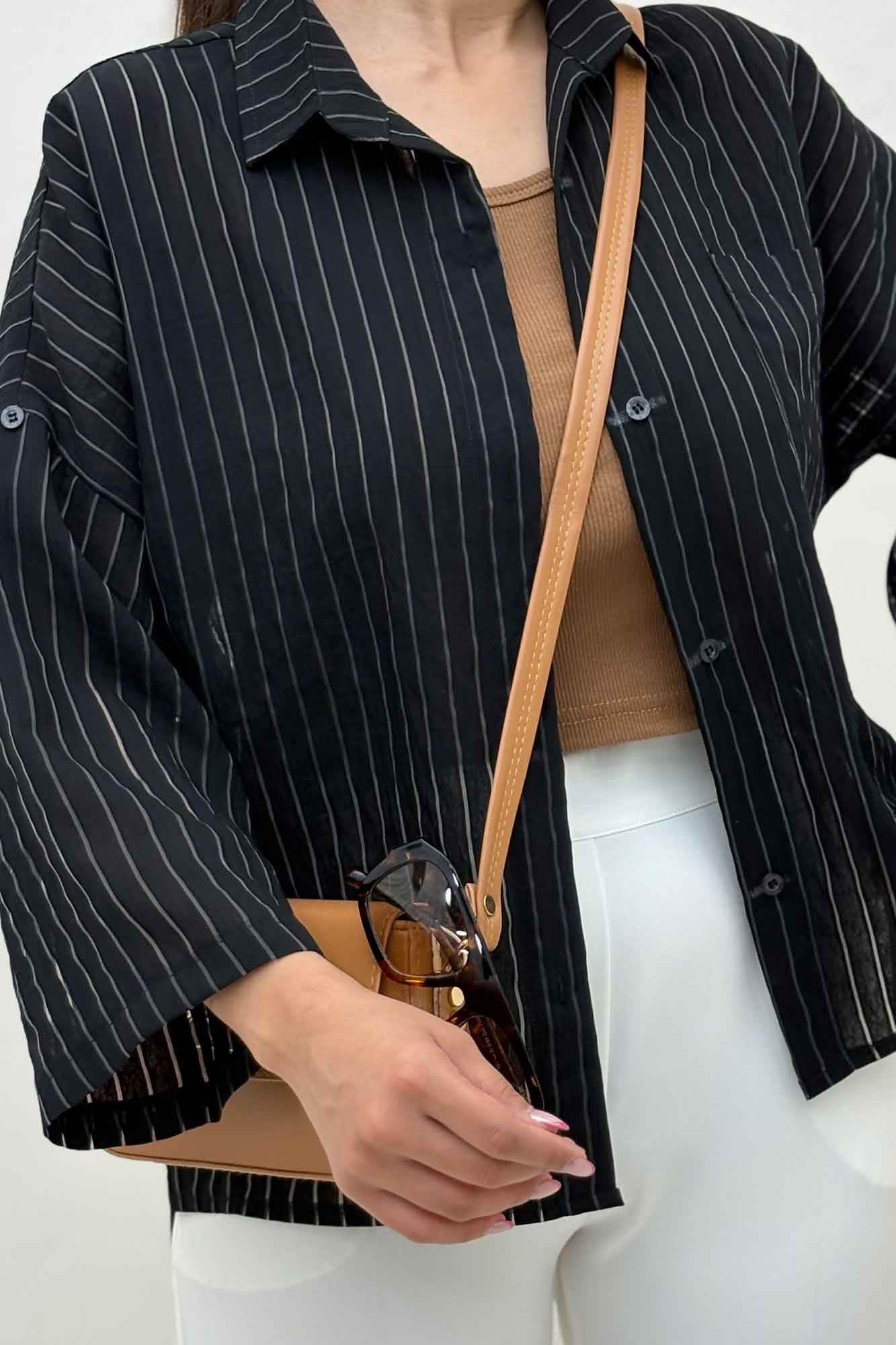 شومیز بغل چاک آستین پاگن سزار