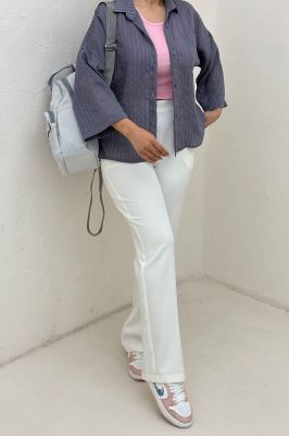 شومیز بغل چاک آستین پاگن سزار