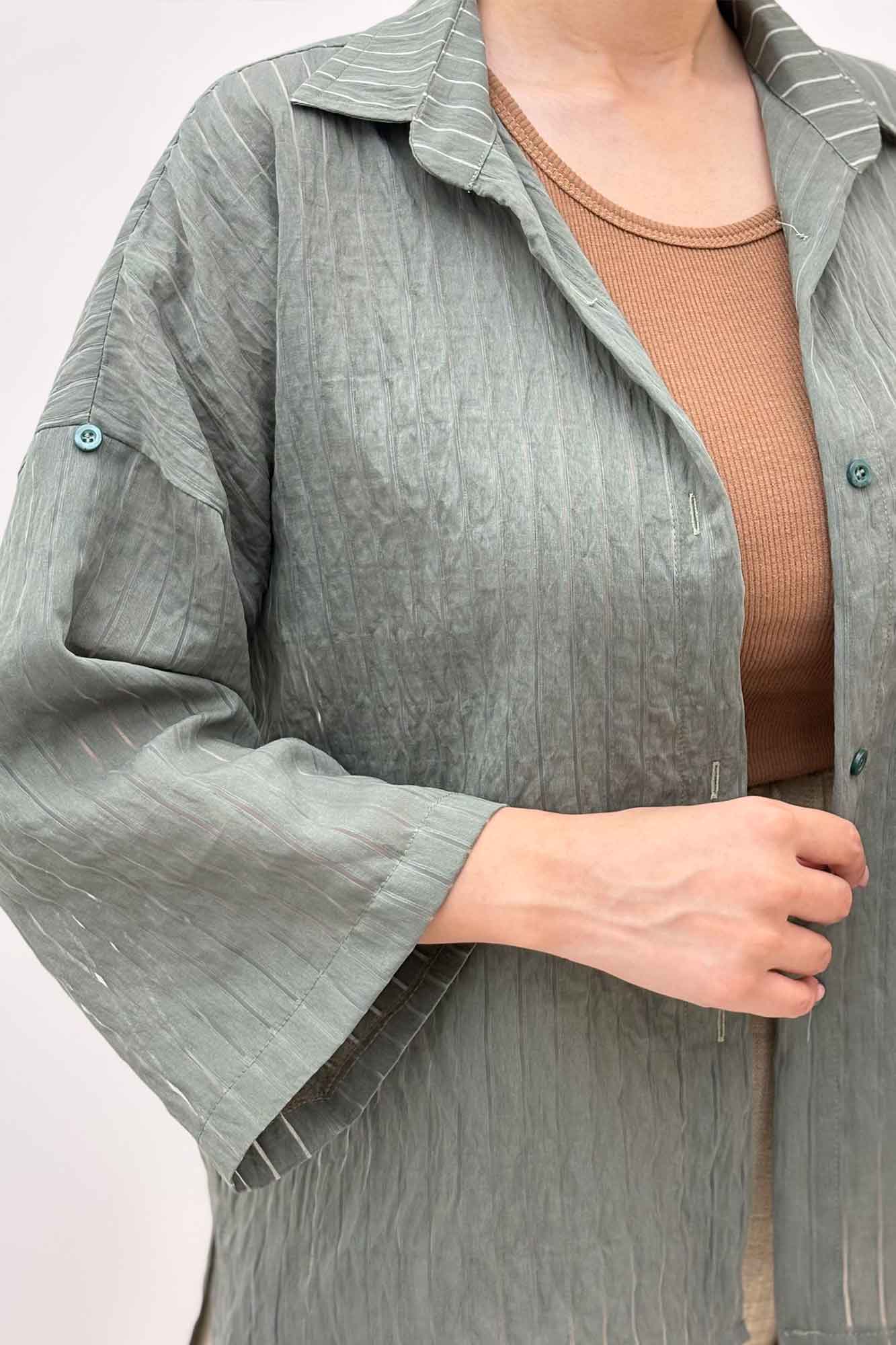 شومیز بغل چاک آستین پاگن سزار