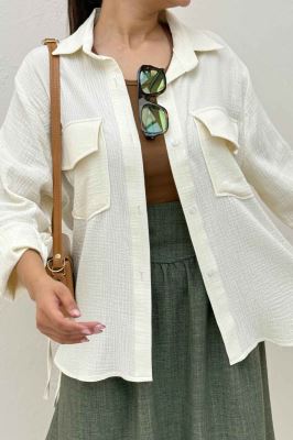 مانتو دو جیب پاکتی دبل فیس بغل بند