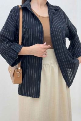 شومیز مانتویی دو جیب پاکتی سزار پاگن دار