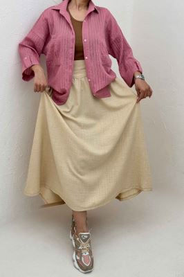 شومیز مانتویی دو جیب پاکتی سزار پاگن دار