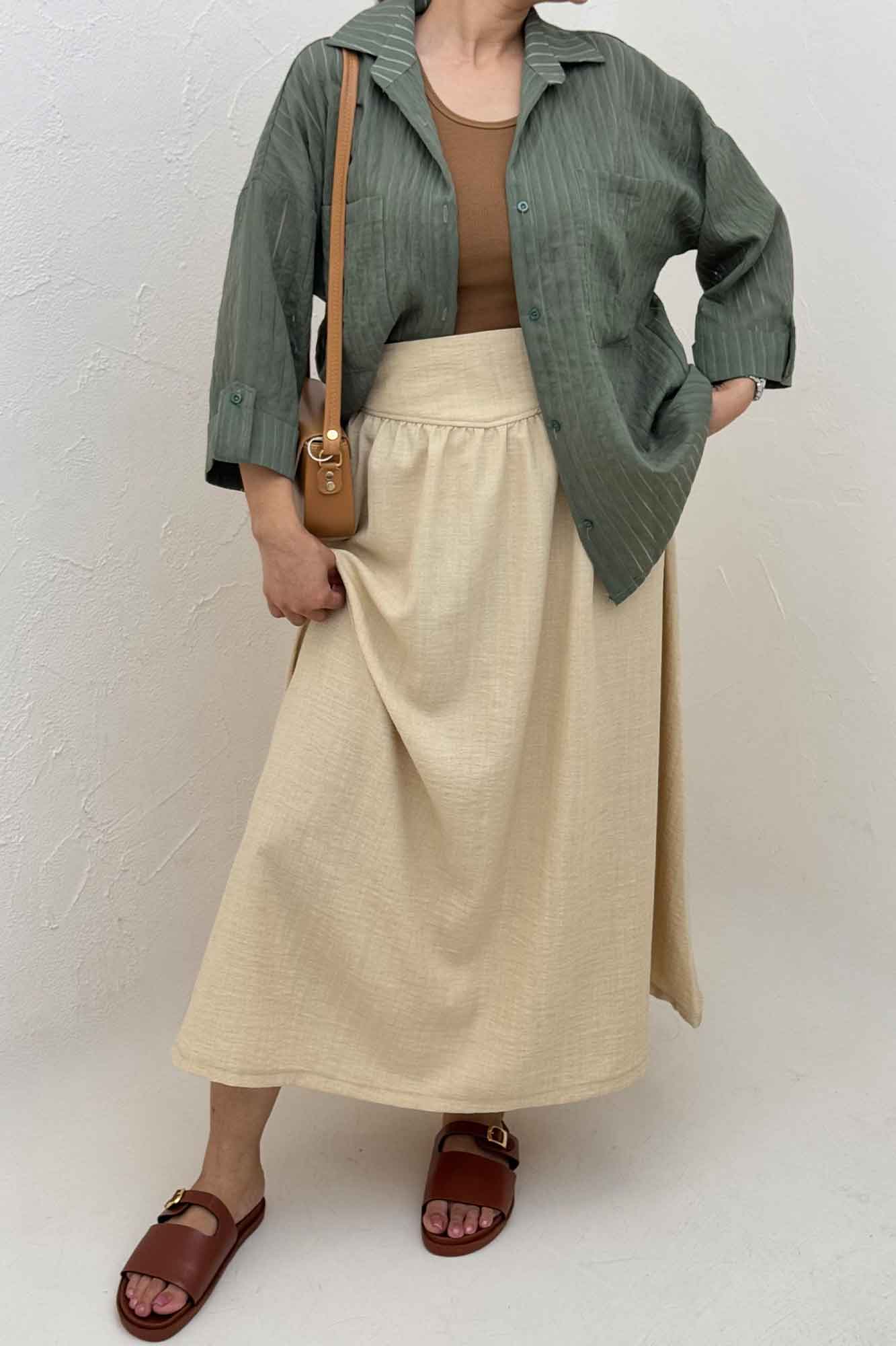 شومیز مانتویی دو جیب پاکتی سزار پاگن دار