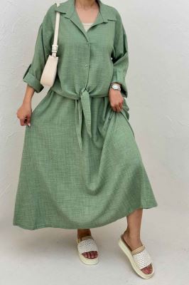 ست شومیز و دامن شانتون راهدار papia