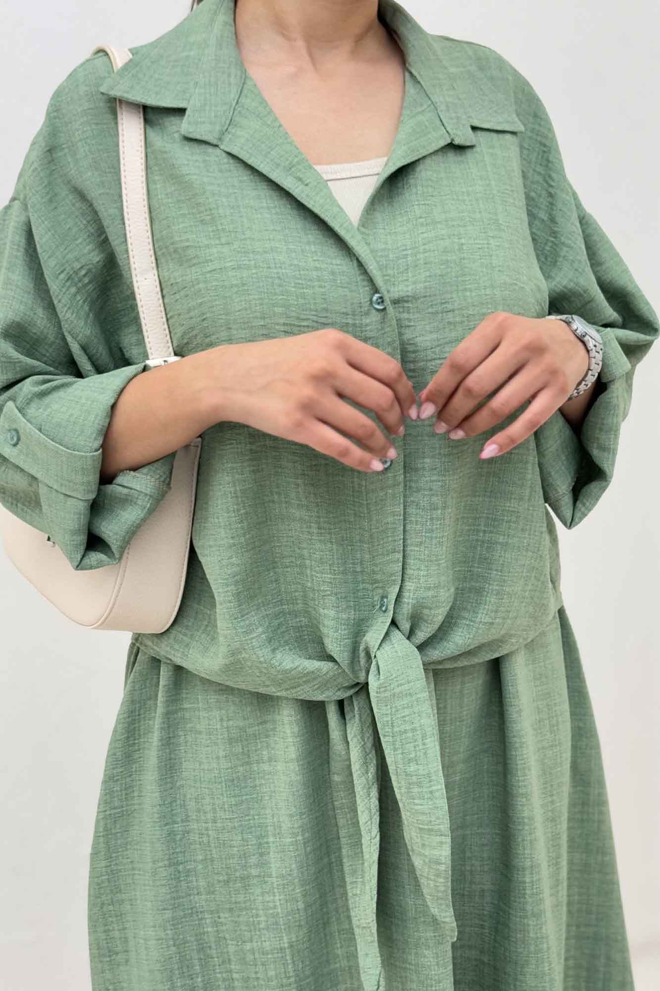 ست شومیز و دامن شانتون راهدار papia