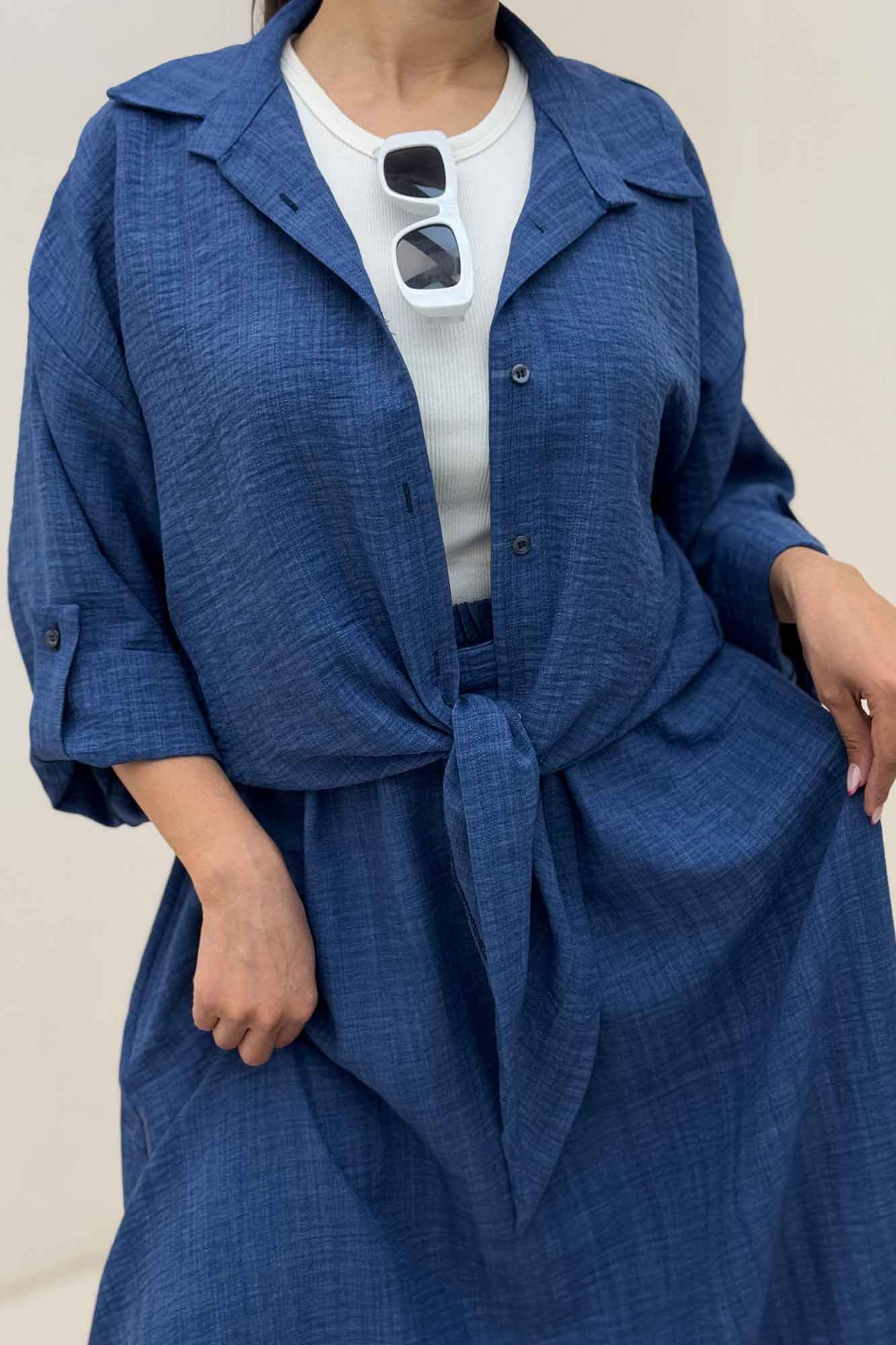 ست شومیز و دامن شانتون راهدار papia