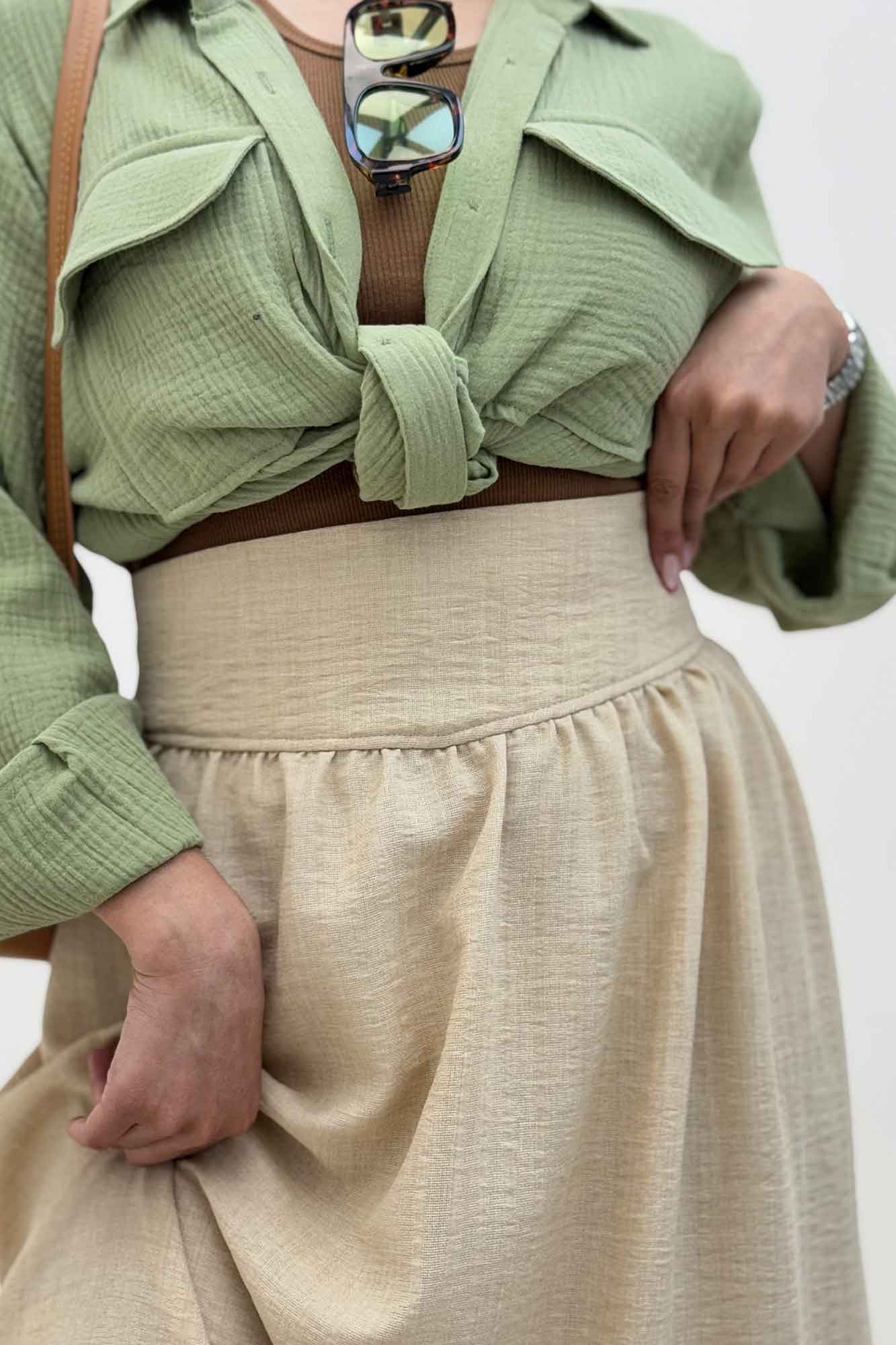 دامن بلند شانتون راهدار کمر پهن 