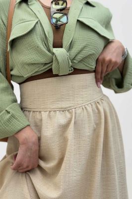 دامن بلند شانتون راهدار کمر پهن 