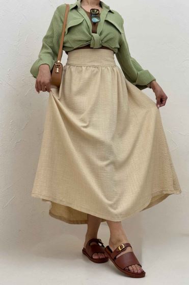 دامن بلند شانتون راهدار کمر پهن 