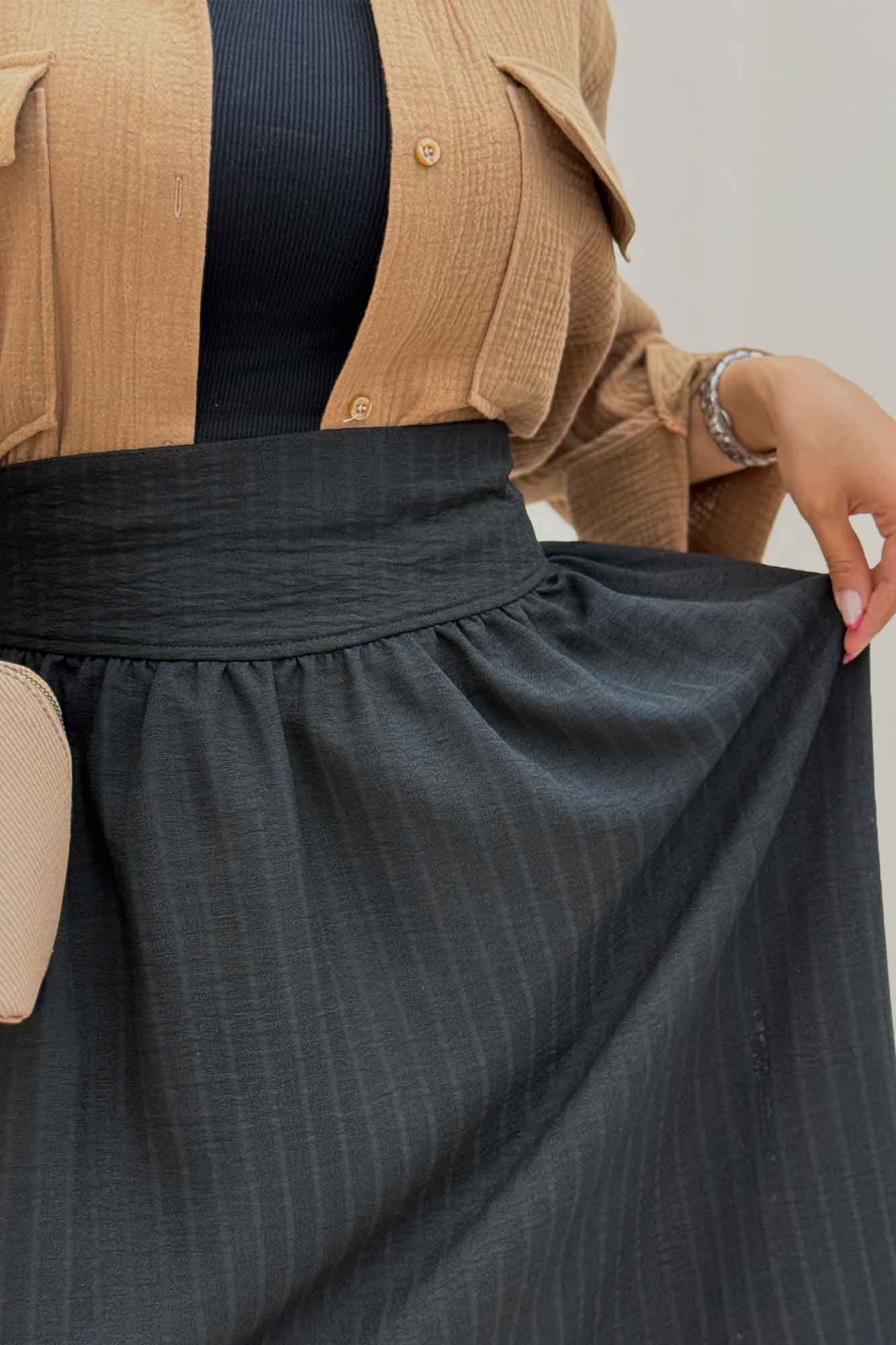 دامن بلند شانتون راهدار کمر پهن 