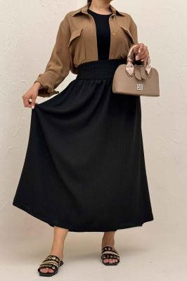 دامن بلند شانتون راهدار کمر پهن 