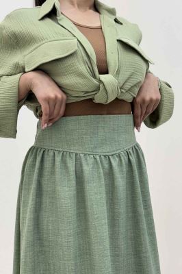 دامن بلند شانتون راهدار کمر پهن 