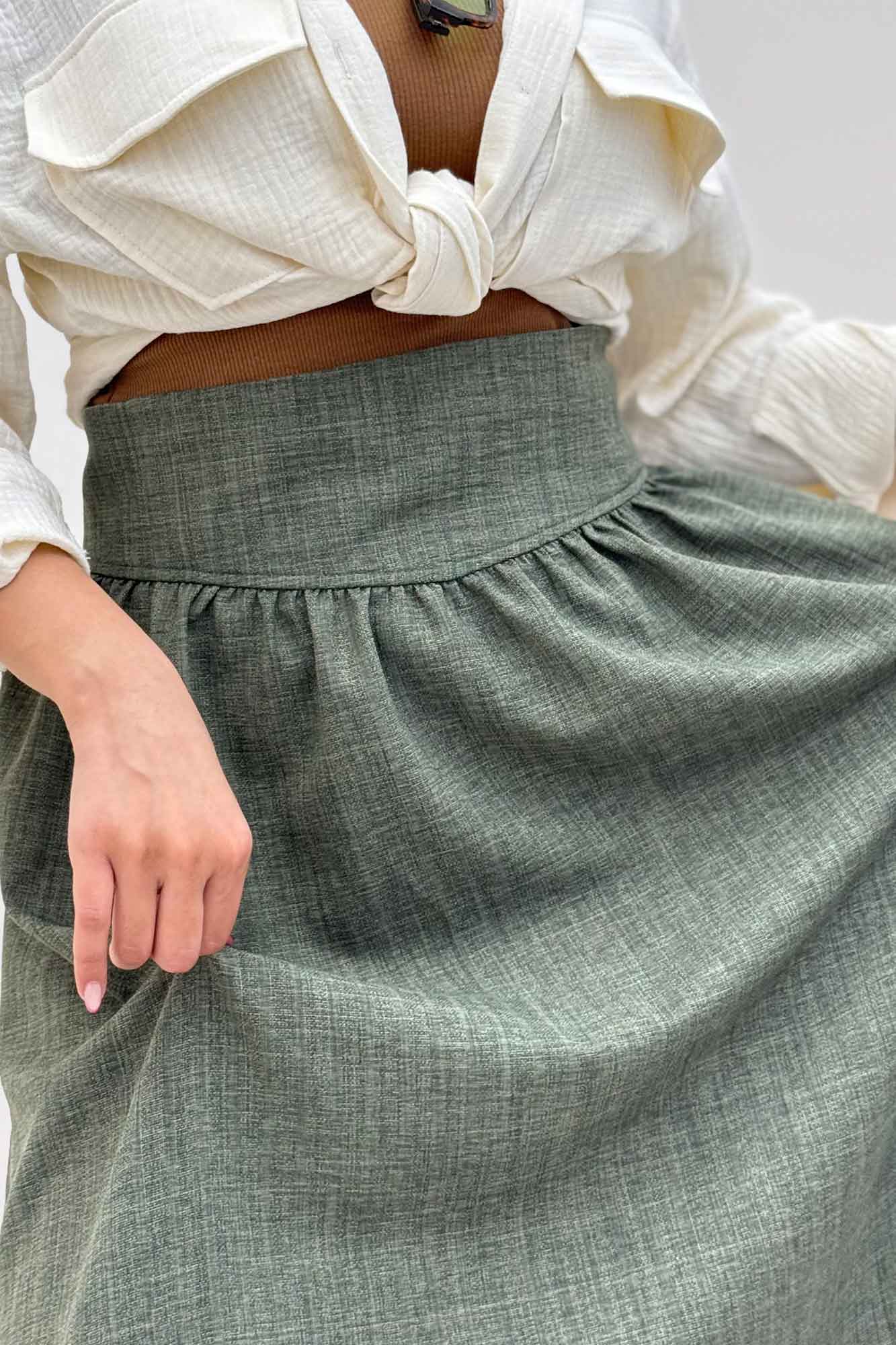 دامن بلند شانتون راهدار کمر پهن 