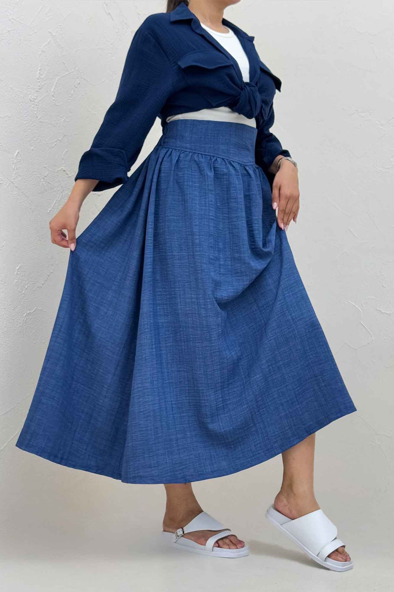 دامن بلند شانتون راهدار کمر پهن 