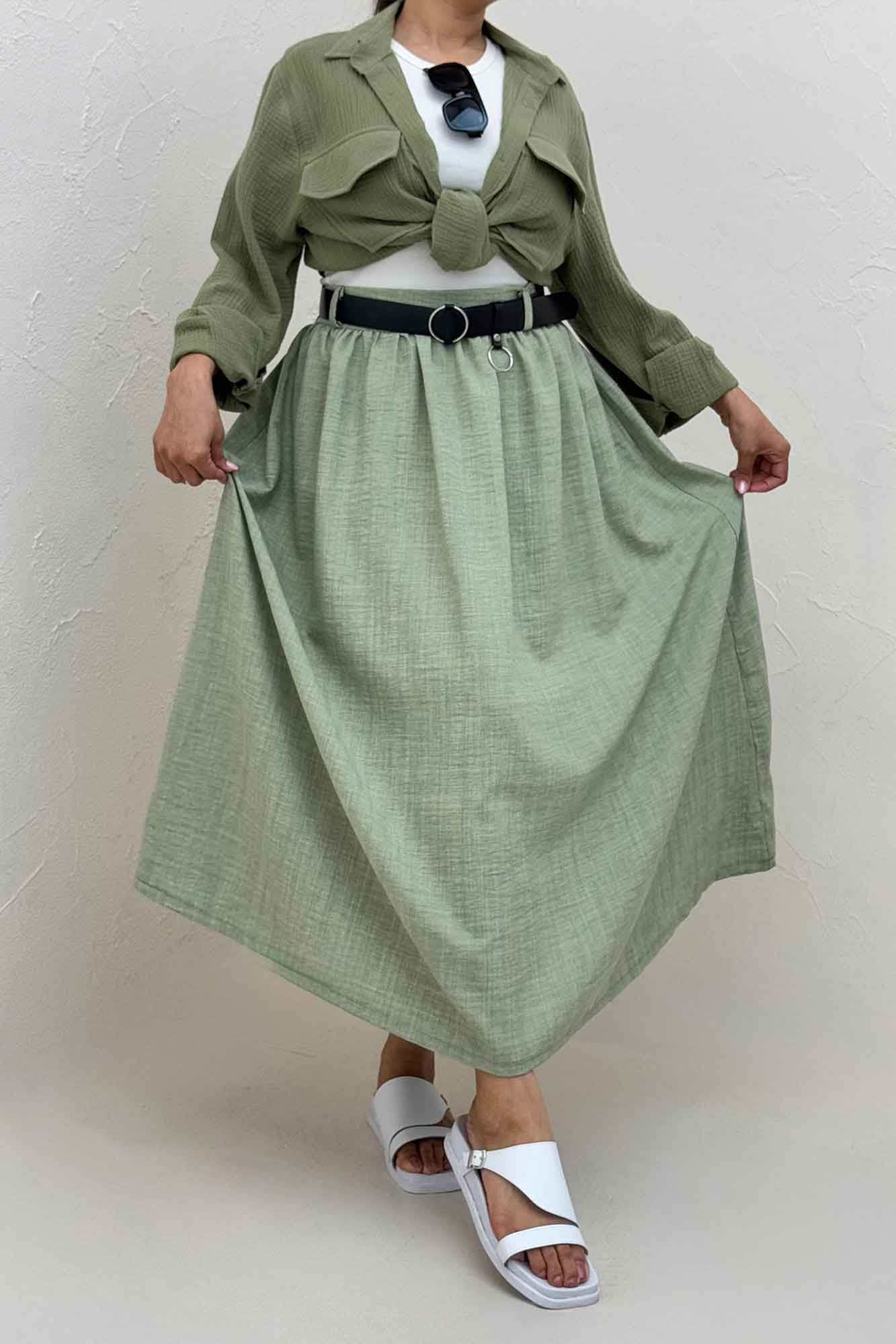 دامن بلند کمر پلدار شانتون راهدار