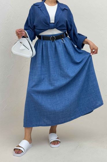 دامن بلند کمر پلدار شانتون راهدار