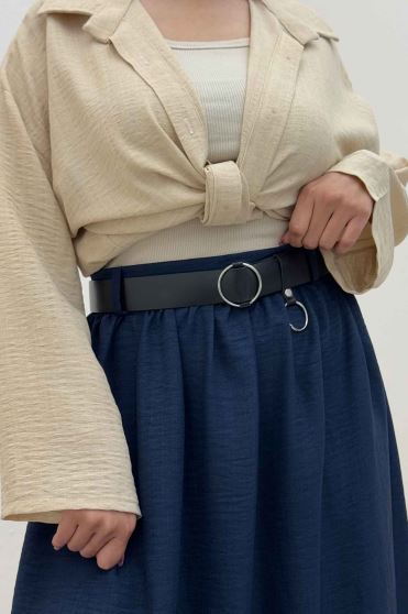 دامن بلند کمر پلدار شانتون 