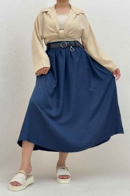 دامن بلند کمر پلدار شانتون 