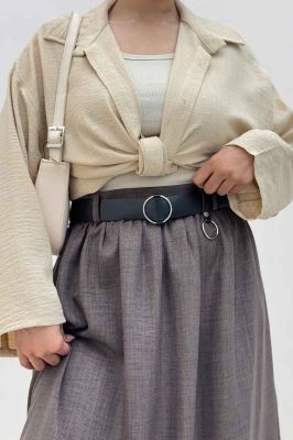 دامن بلند کمر پلدار شانتون 