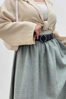 دامن بلند کمر پلدار شانتون 