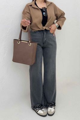 شومیز دبل فیس گره ای مچ دار