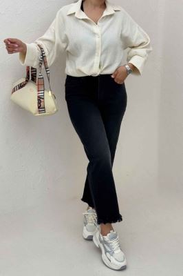 شومیز دبل فیس گره ای مچ دار