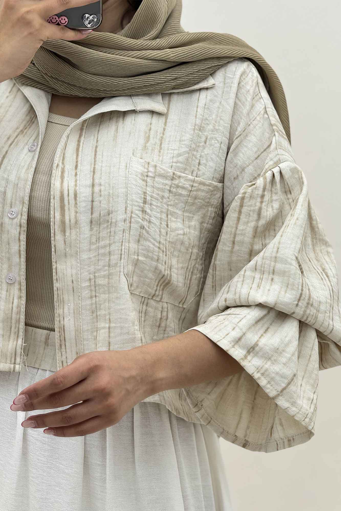 ست شومیز و دامن پرینتی کد 6