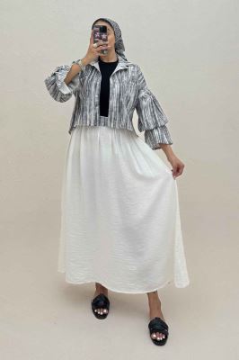 ست شومیز و دامن پرینتی کد 6