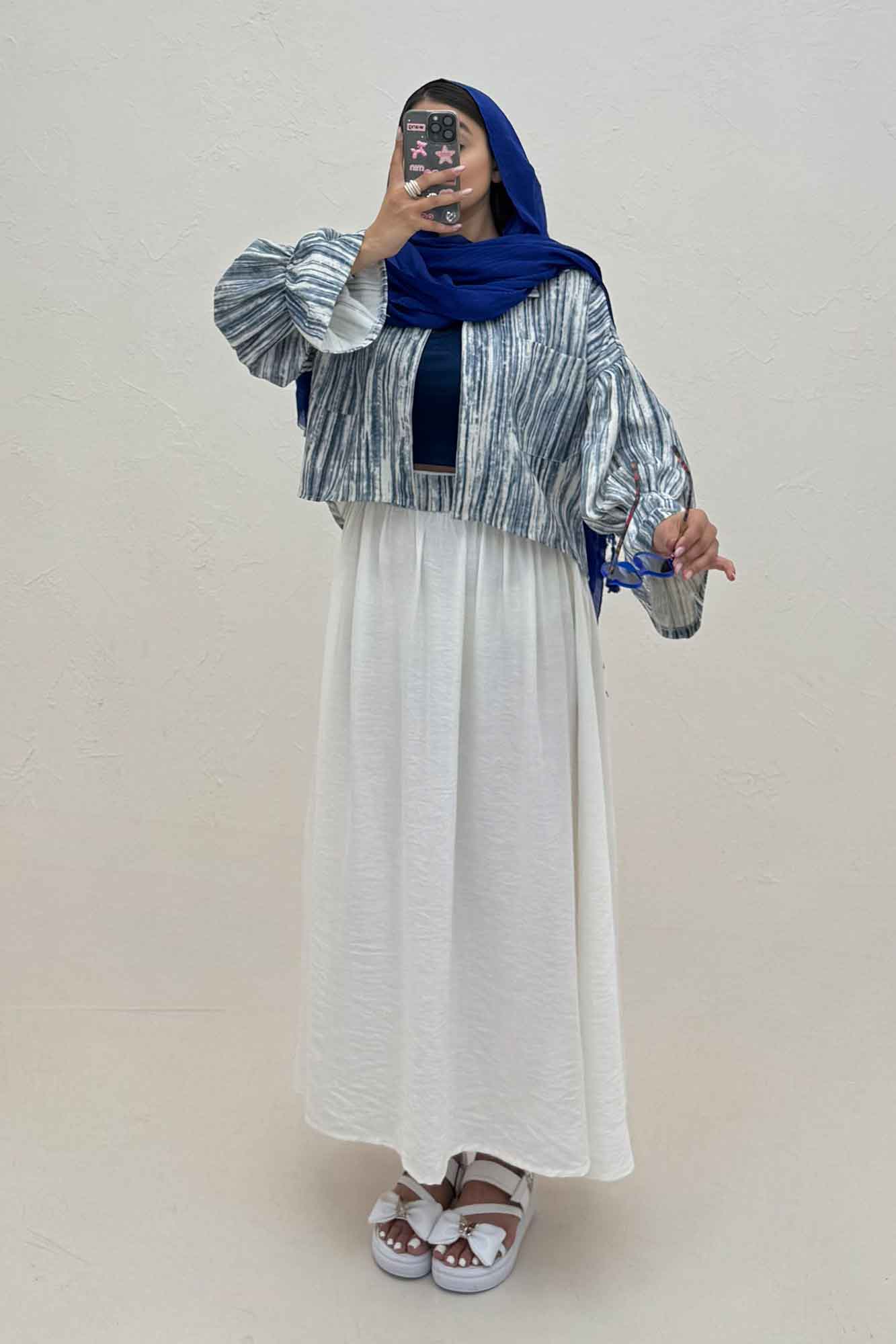 ست شومیز و دامن پرینتی کد 6