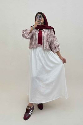 ست شومیز و دامن پرینتی کد 6