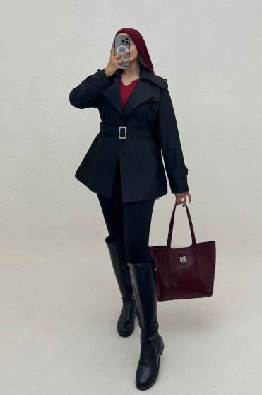 ترنچ کت سانتانا پشت چتری