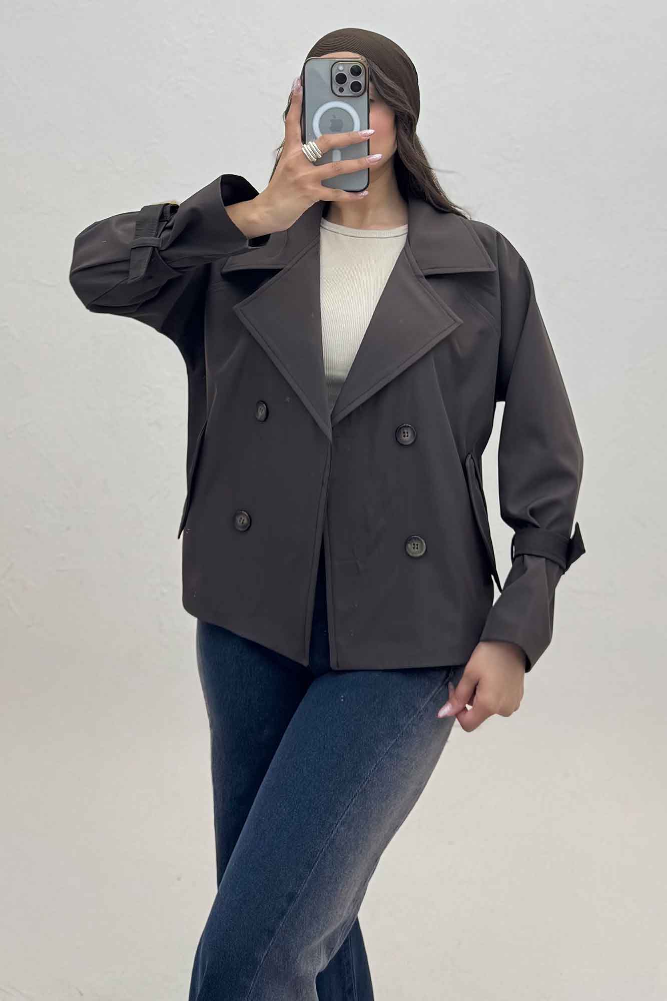 کت سانتانا آستین سگک چهار دکمه