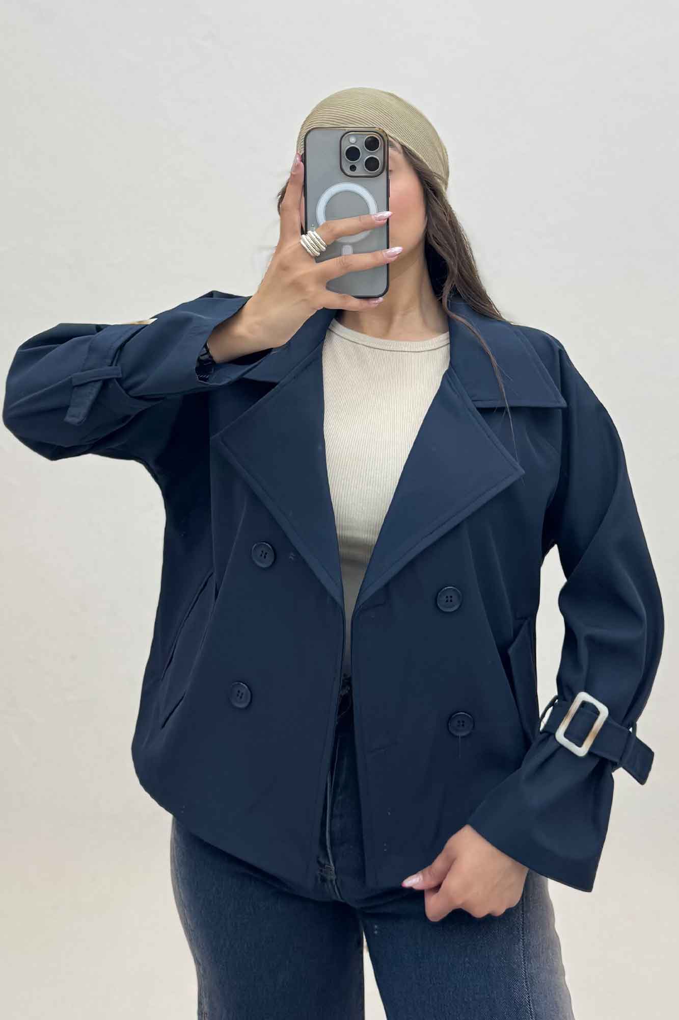 کت سانتانا آستین سگک چهار دکمه