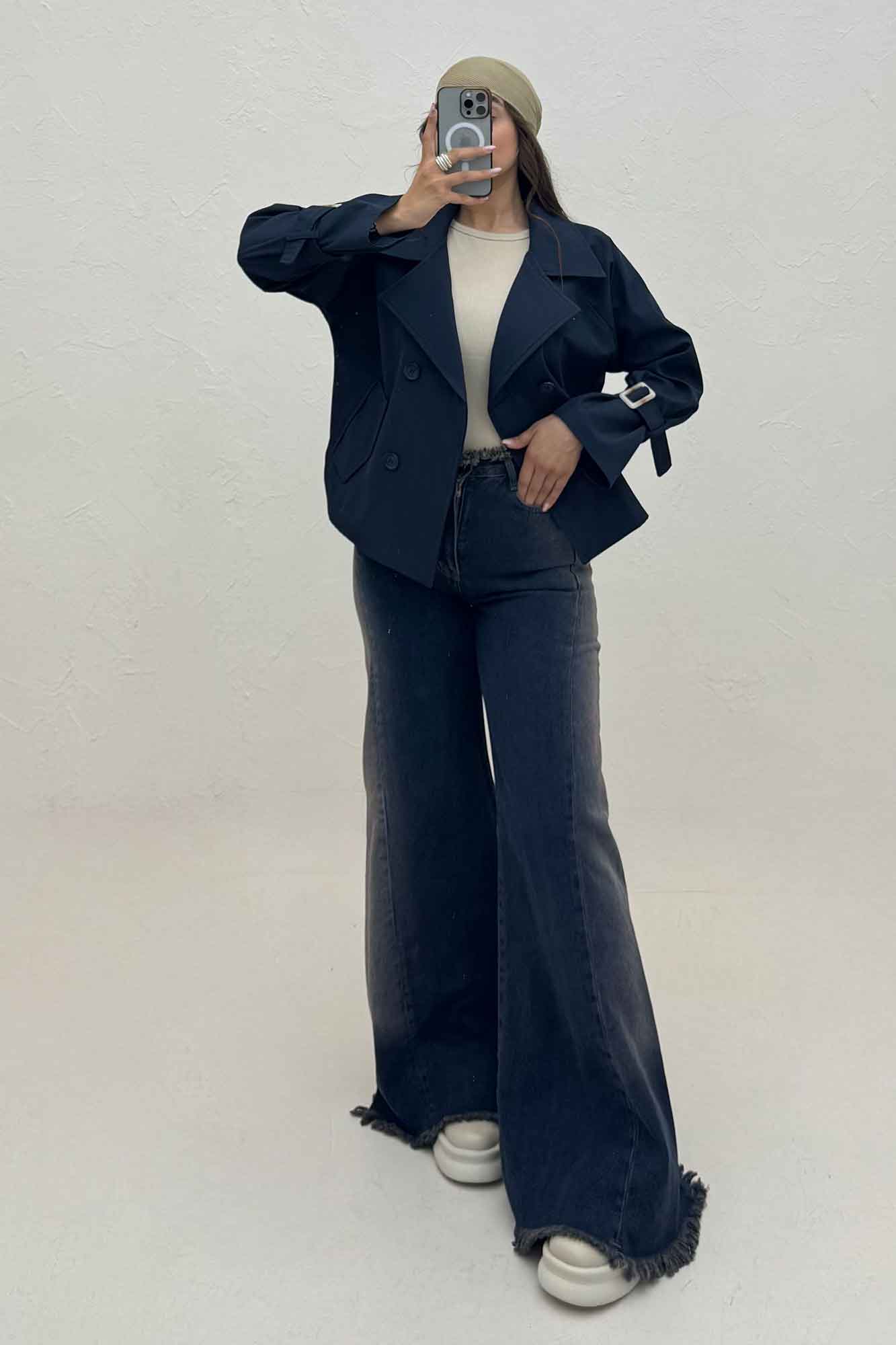 کت سانتانا آستین سگک چهار دکمه